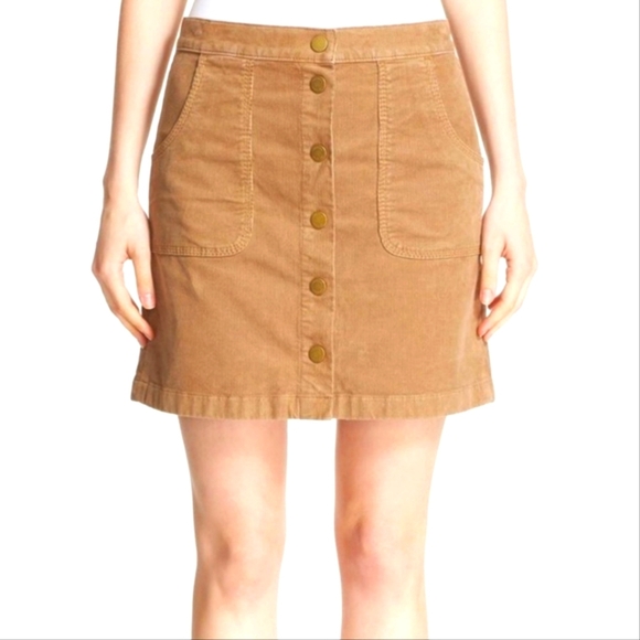 Tory Burch Lucitano Oatmeal Corduroy Skirt - Picture 1 of 10